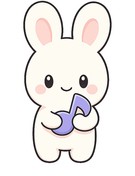 音符を抱えた micopi のキャラクター
